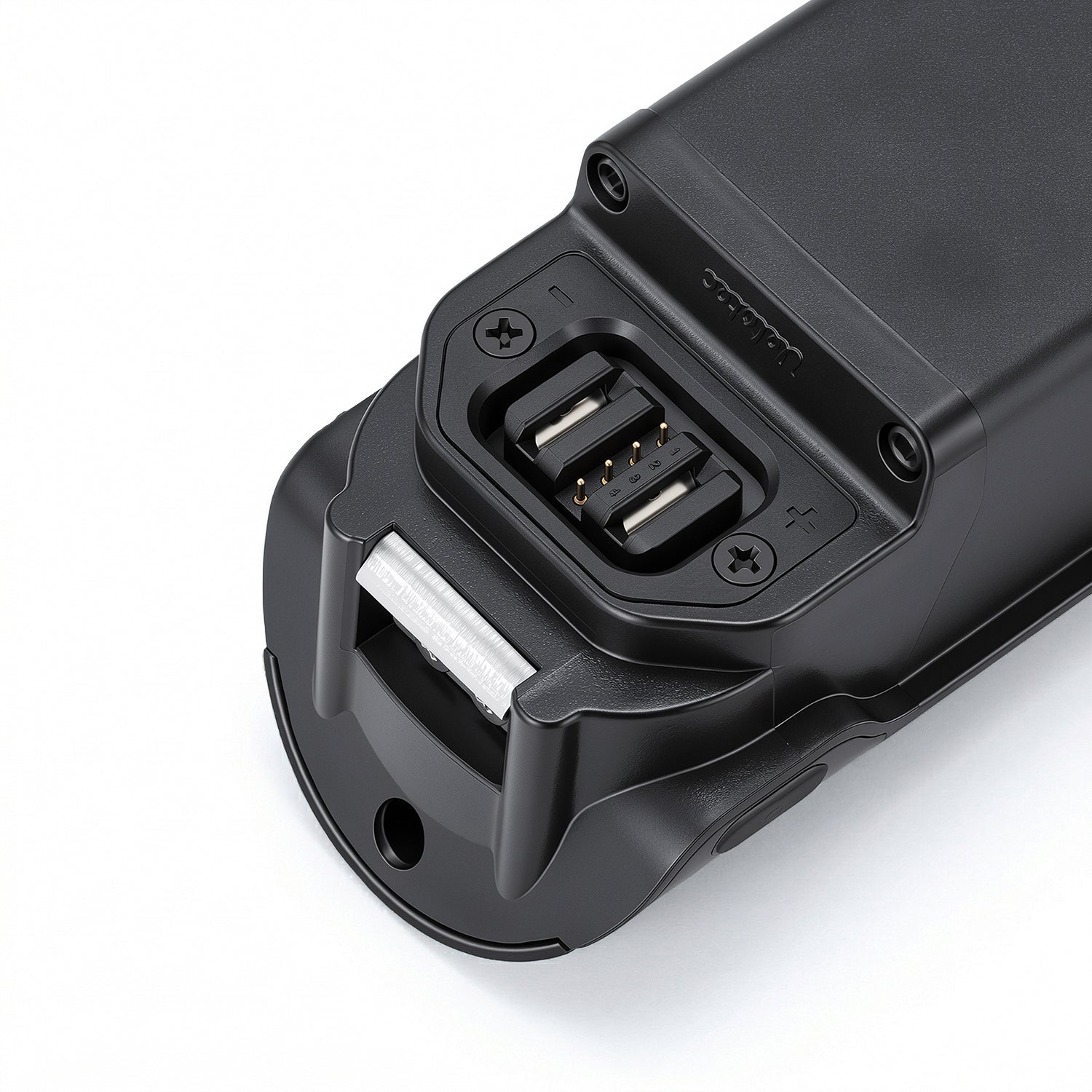Close-up of the e-bike battery
