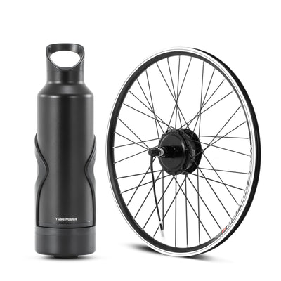 YOSE POWER bottle-style e-bike battery and rear hub motor wheel