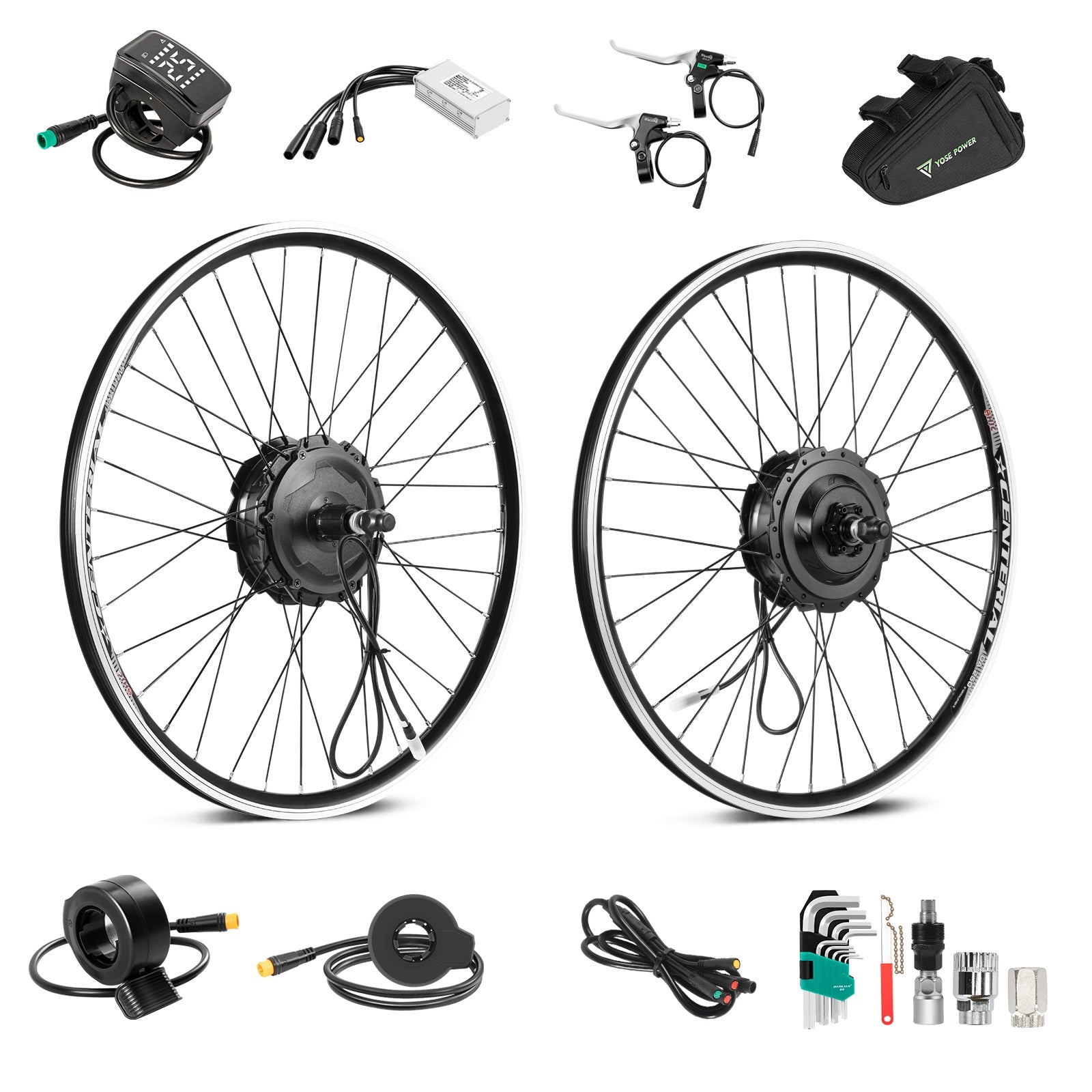 48V500W 28" e-bike Conversion Kit Rear Cassette Hub Motor