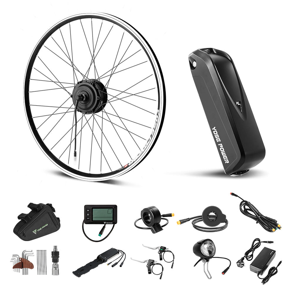 36V250W 26" 28" Front E Bike Conversion Kit + 36V18Ah HL Mix Battery