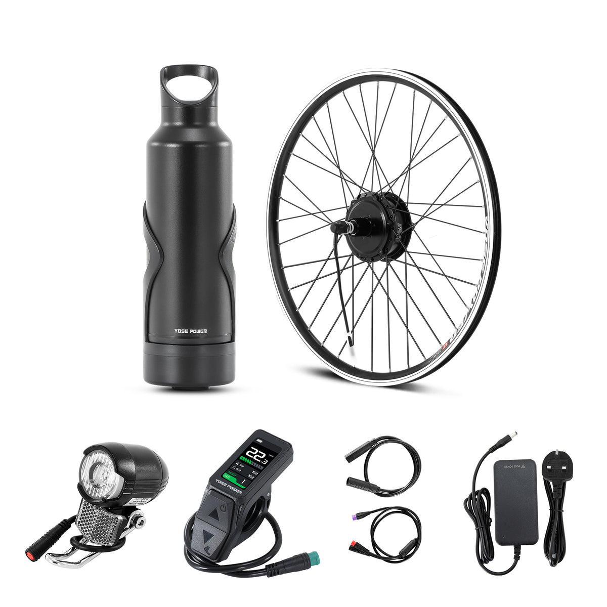 E Bike Conversion Kit 36V250W 26" 28" Rear Cassette Motor Kit 36V Bottle Battery Samsung Cell Integrated Torque PAS Sensor Model A3pro
