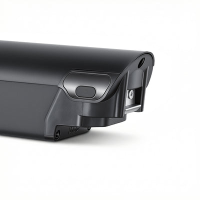 Close-up of the e-bike battery