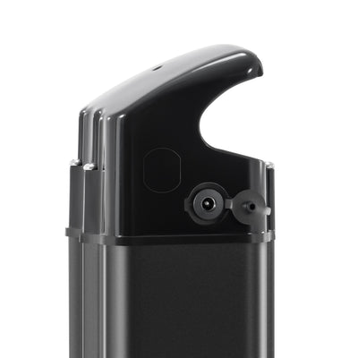 Close-up of the e-bike battery