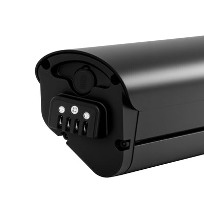 Close-up of the e-bike battery
