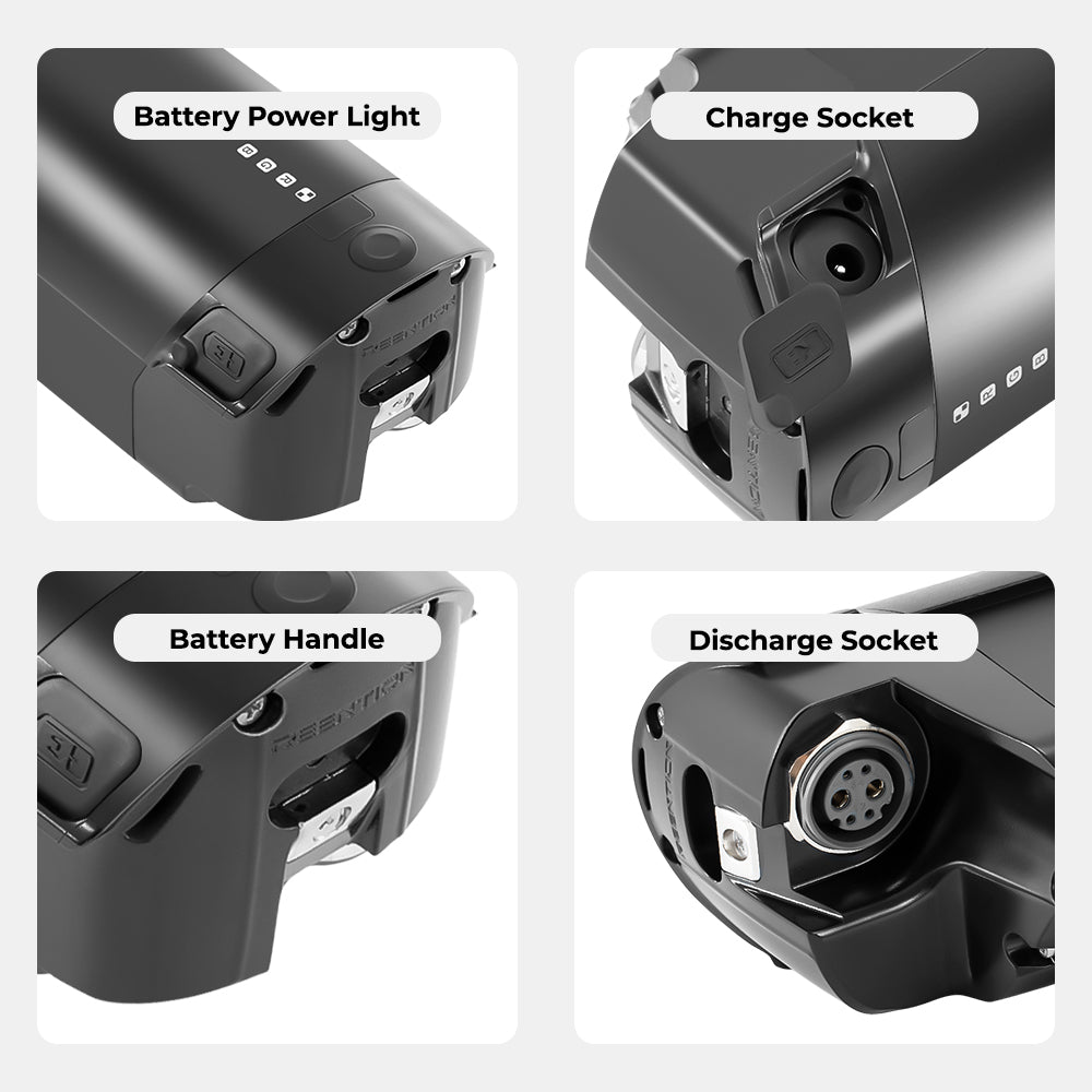 36V12.8Ah(474Wh) Li-ion Battery Intube  REENTION EEL-MINI 40 for F.lli Schiano E-Wave