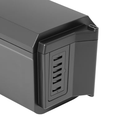Close-up of the side of the e-bike battery (Model EBB-048116-SF06S)