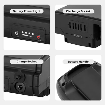 36V12.8Ah(474Wh) E-Bike Rear Battery with Charger for Phylion Joycube SF-03 JCEB360-11