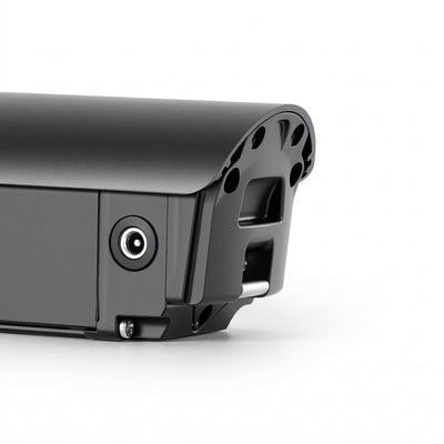 Close-up of the e-bike battery