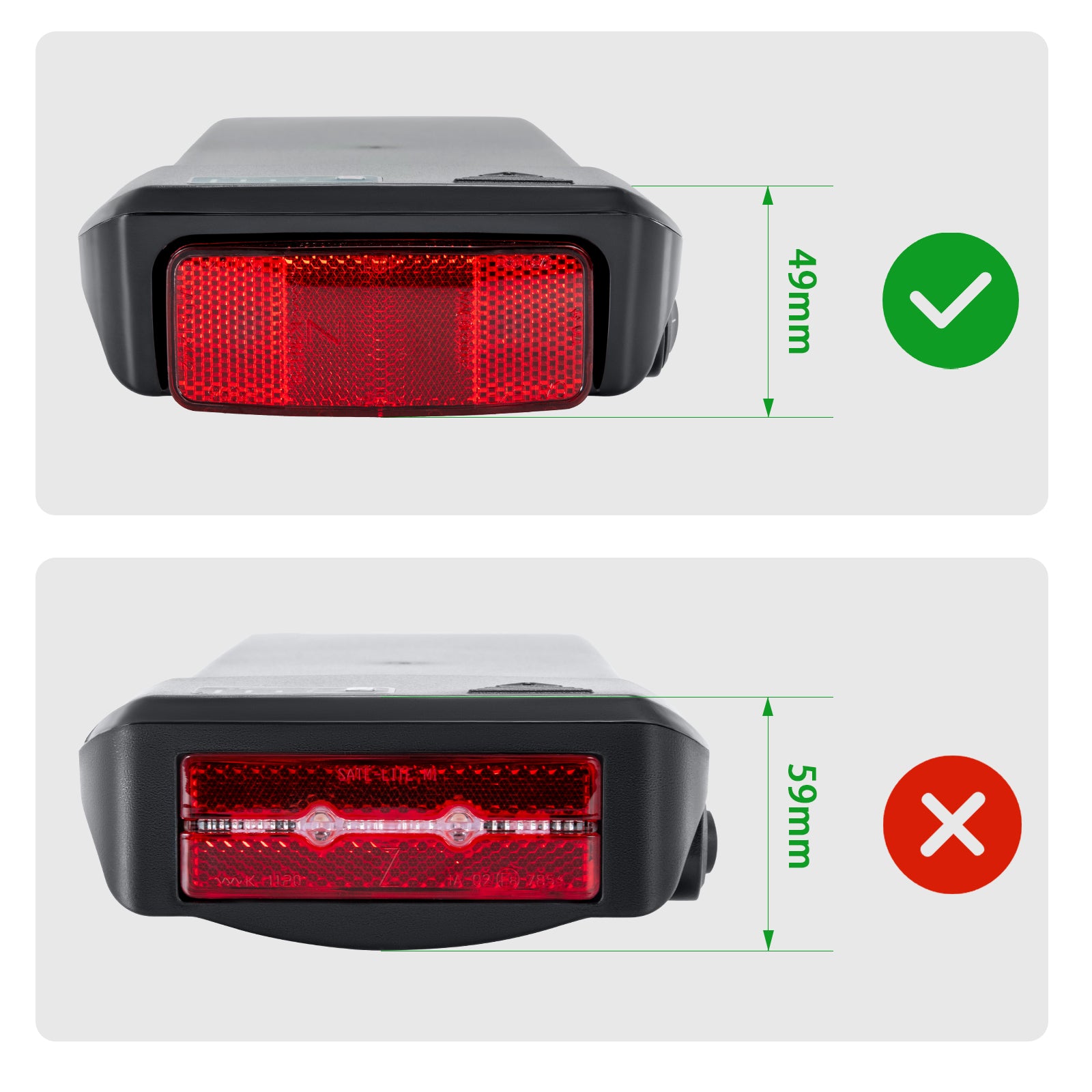 36V12.8Ah(473Wh) E-Bike Li-ion Battery Rear Rack Replacement Battery without Charger for Zündapp/ Fongers Telefunken/ EZEGO