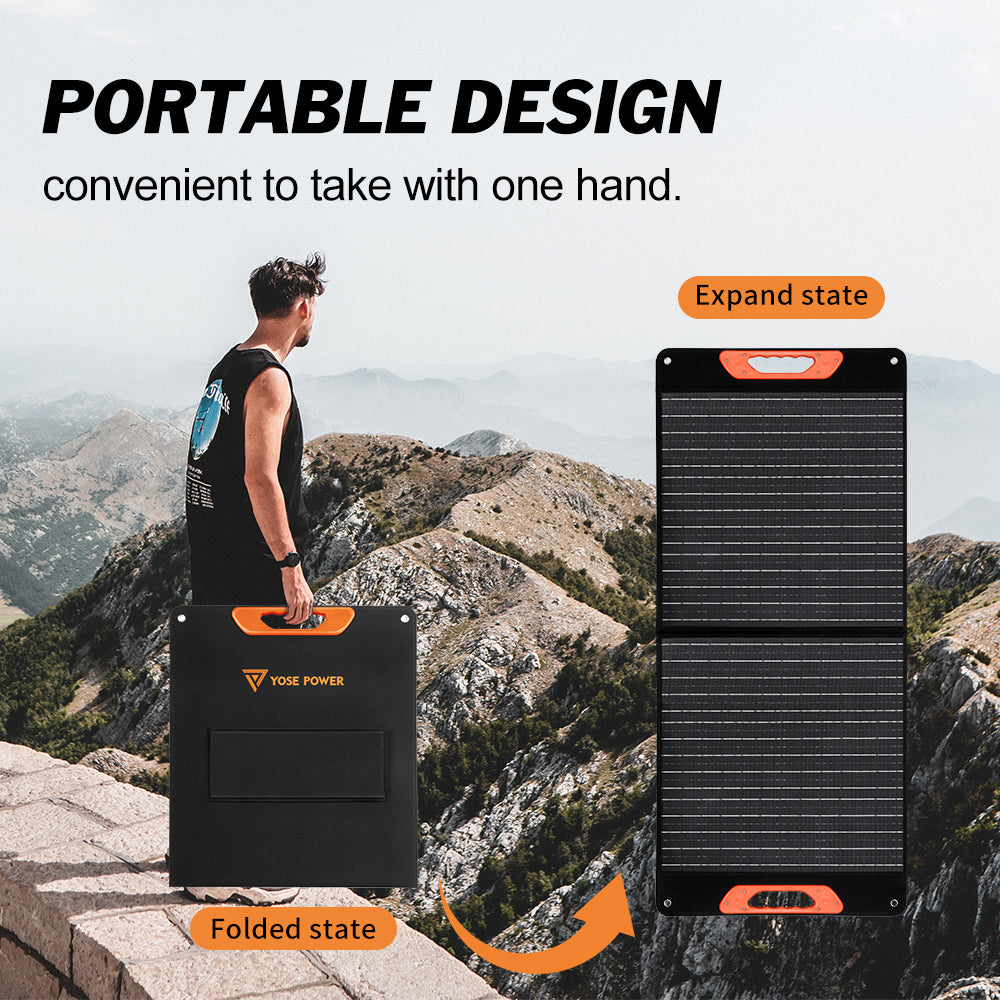 100W Portable Solar Panel Folding Kit for Portable Power Station