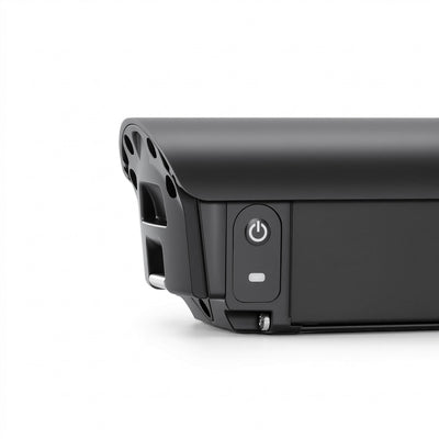 Close-up of the e-bike battery