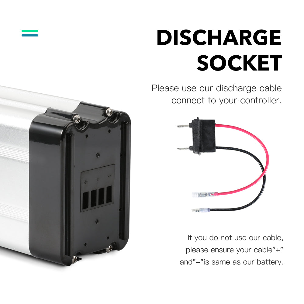 36V10.4Ah/15.6Ah Silver Fish E-Bike Li-ion Battery