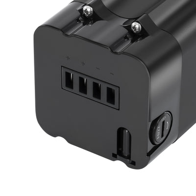 Close-up of the e-bike battery