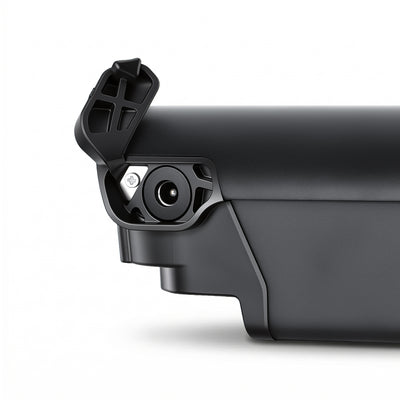 Close-up of the e-bike battery