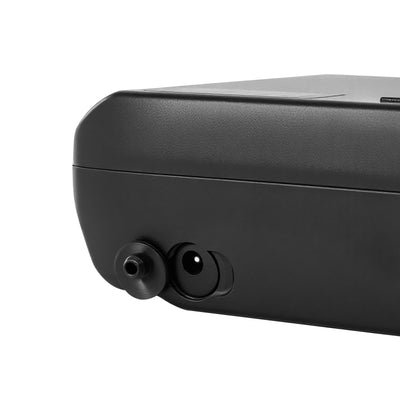 Close-up of the e-bike battery
