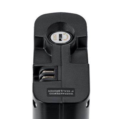 Close-up of the e-bike battery