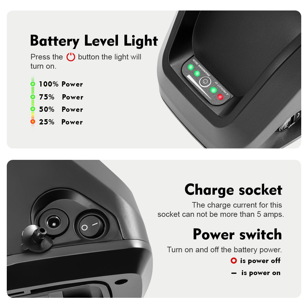 Batterie Vélo électrique 36V 15.6Ah Hailong - Compatible Moteurs 36V 100W à 1500W