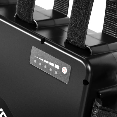 Close-up of the e-bike battery