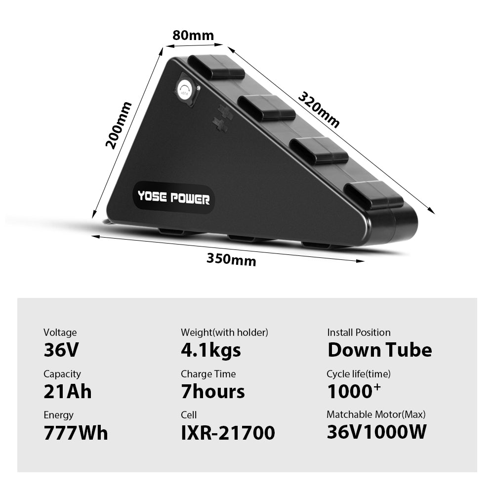 36V21Ah Triangle E-bike Li-ion Battery Pack