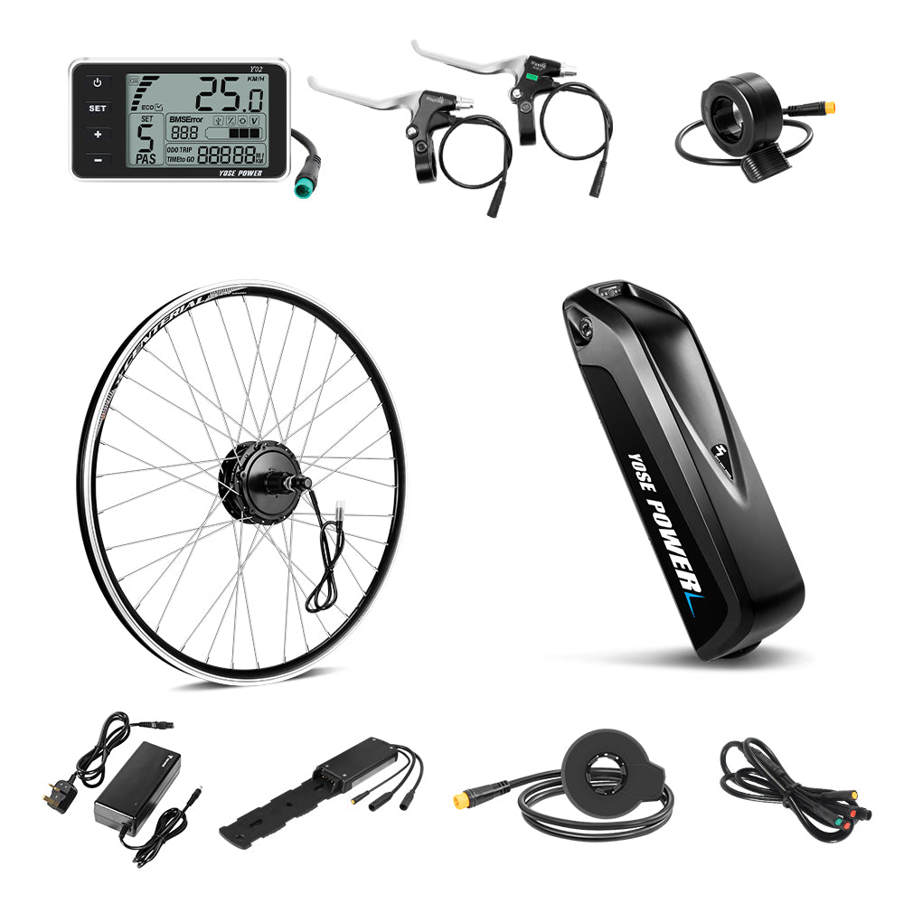 36V350W 26" 27.5" 28" Rear E Bike Conversion Kit Cassette 36V13Ah HL1 Battery