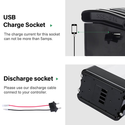 36V10.4Ah/15.6Ah Silver Fish E-Bike Li-ion Battery
