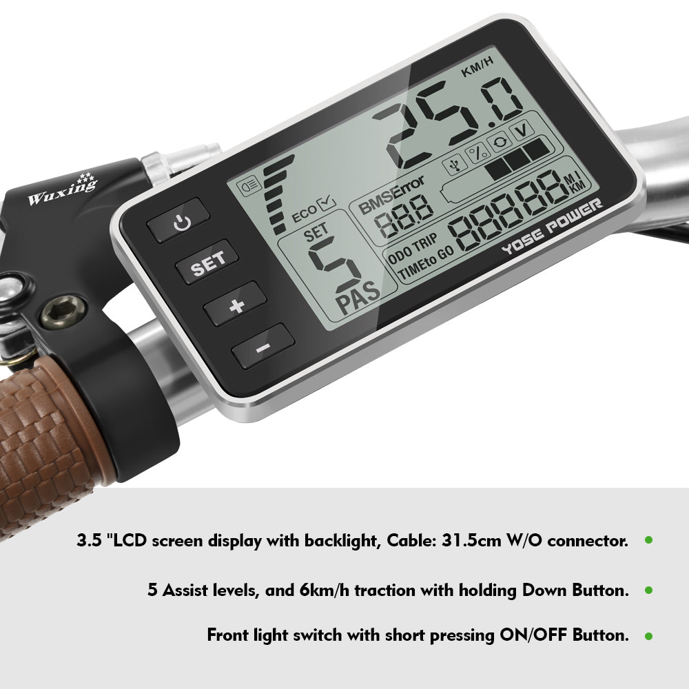 36V350W26"/27.5"/28" Rear E-Bike Conversion Kit for Cassette
